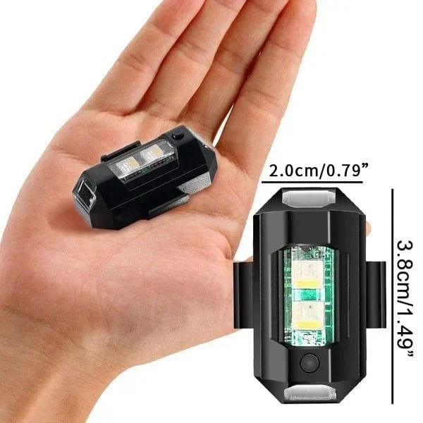 🔥LED Anti-Collision Strobe Lights – USB Rechargeable & Multi-Mode✨