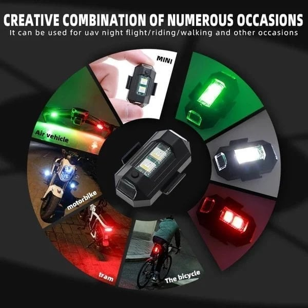 🔥LED Anti-Collision Strobe Lights – USB Rechargeable & Multi-Mode✨